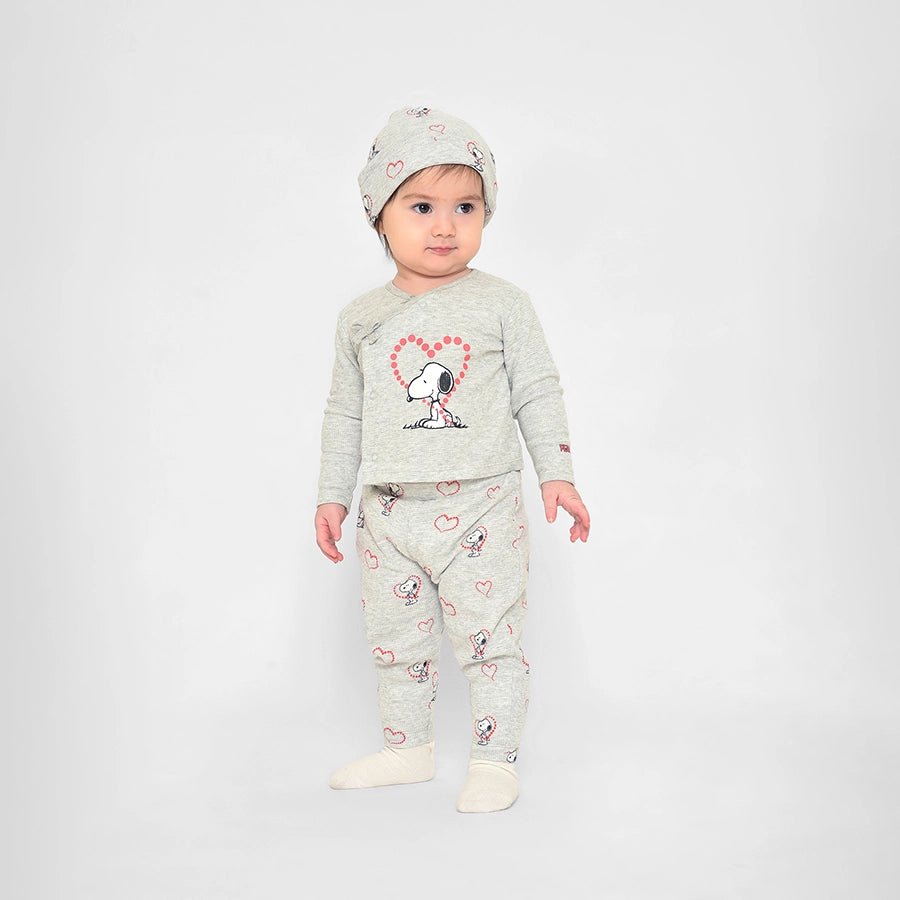 Peanuts Grey Knitted Wrapover set Clothing Set 1