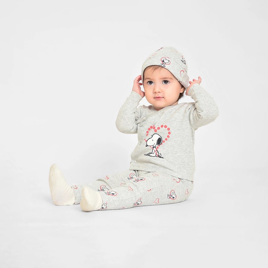 Peanuts Grey Knitted Wrapover set Clothing Set 2