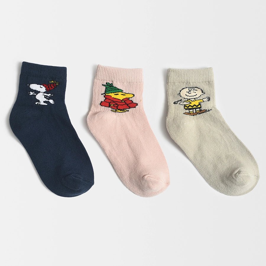 Peanuts Multicolor Socks(Pack of 3) Socks 3