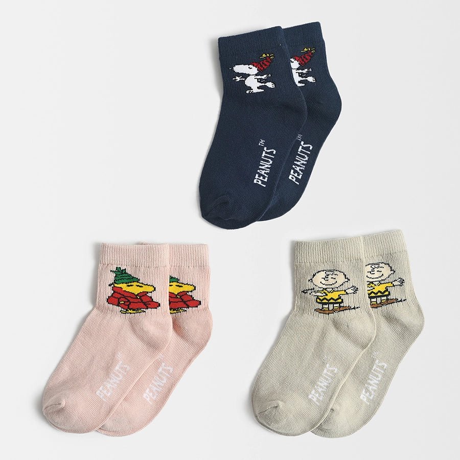 Peanuts Multicolor Socks(Pack of 3) Socks 1