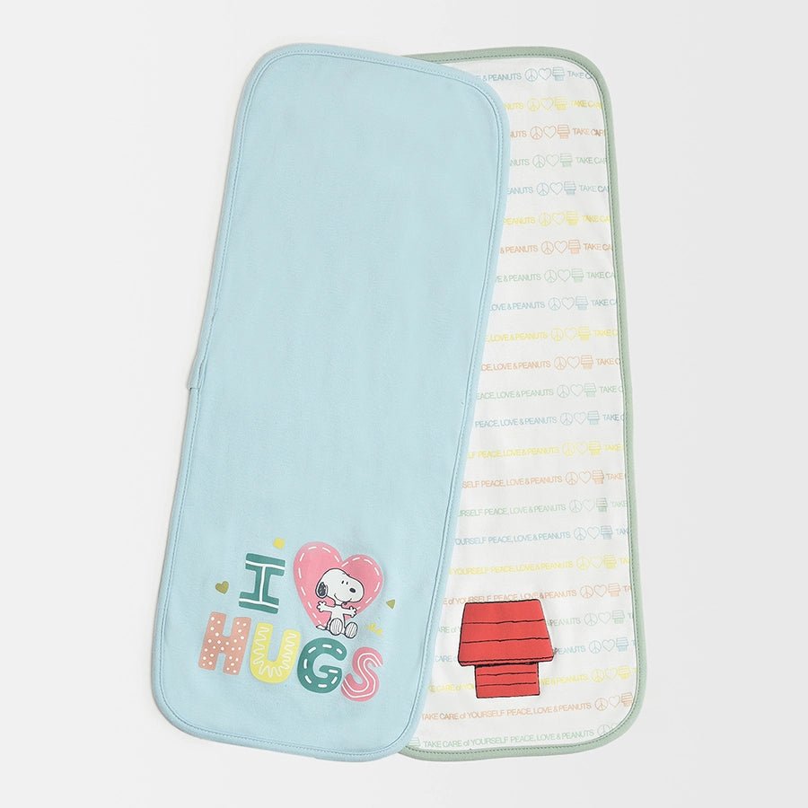 Peanuts White and Blue Burp Cloth(Pack of 2) Burp Cloth 1