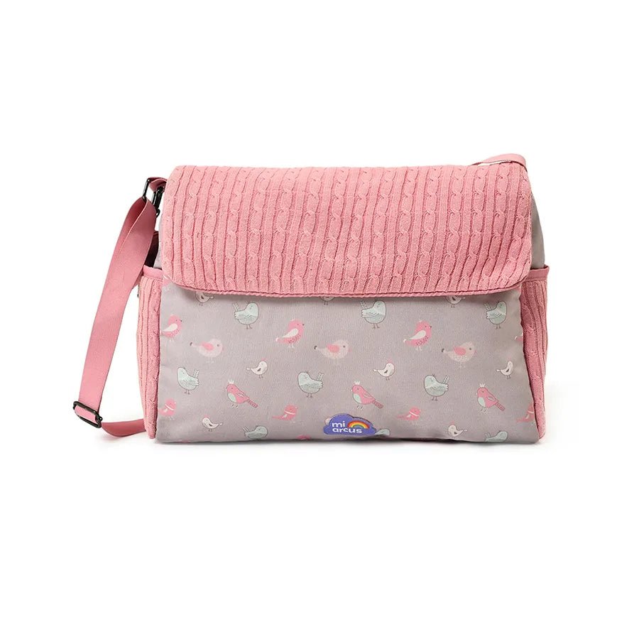 Peony Knitted Diaper Bag- Sweet Spring Diaper Bag 1