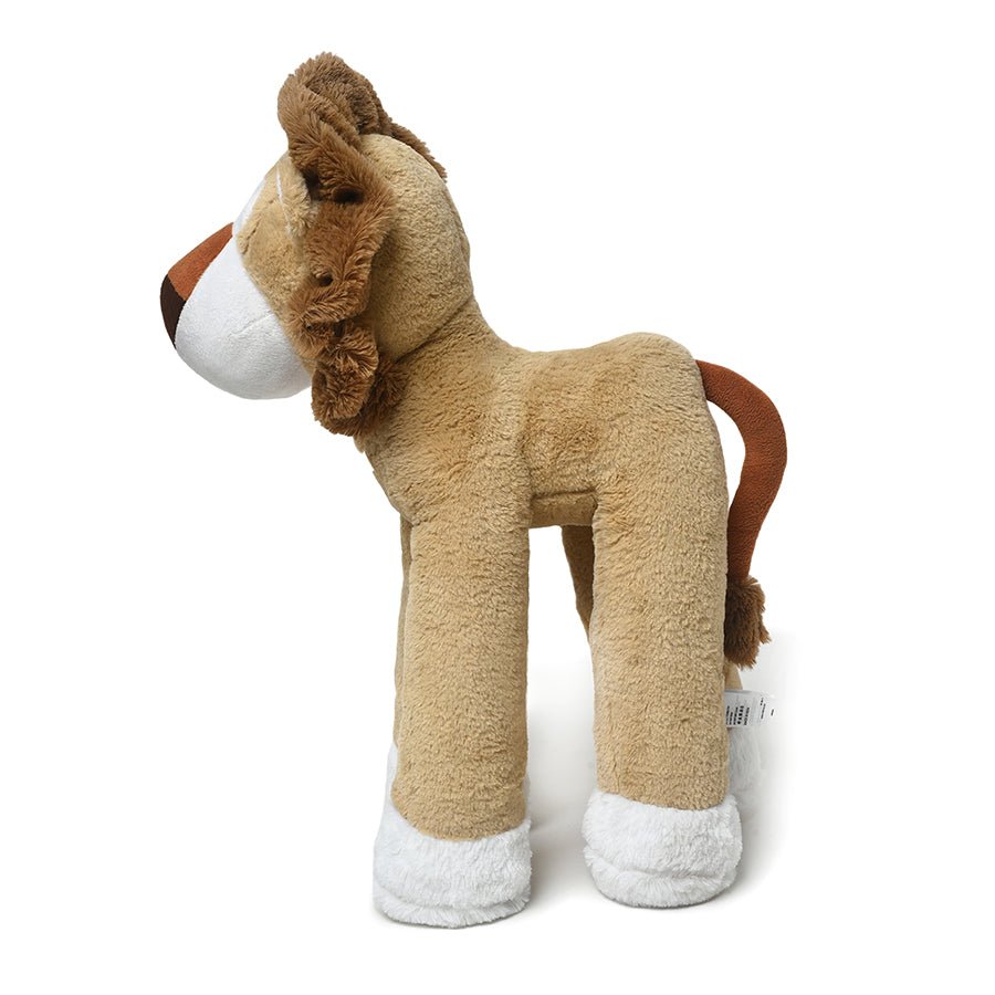 Playful Cappuccino Soft Toy with Rabbit Fur-Soft Toys-4