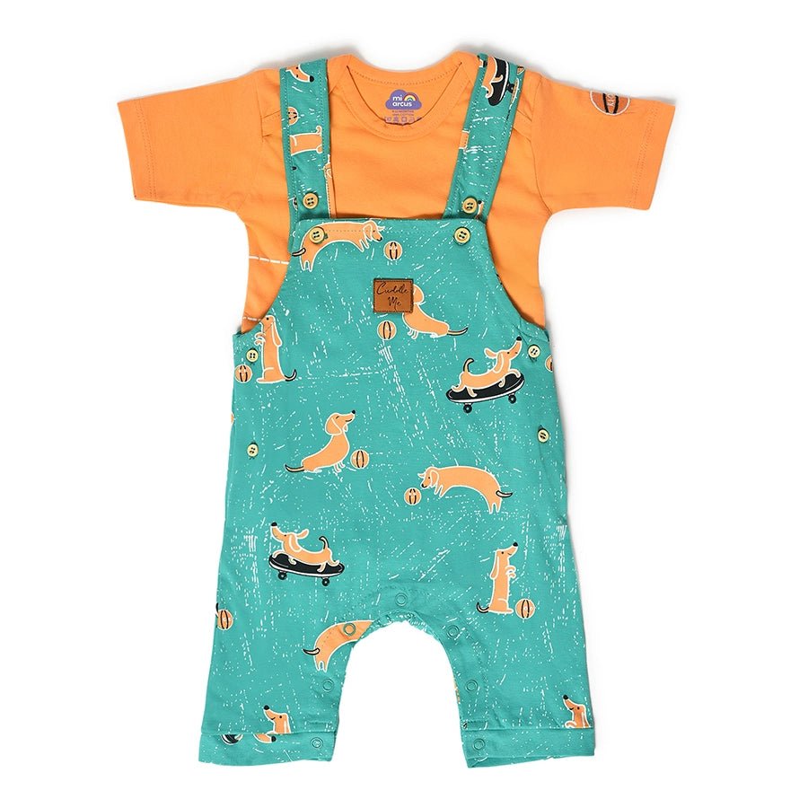 Playful Dungaree with Romper set for Babies Dungaree 1