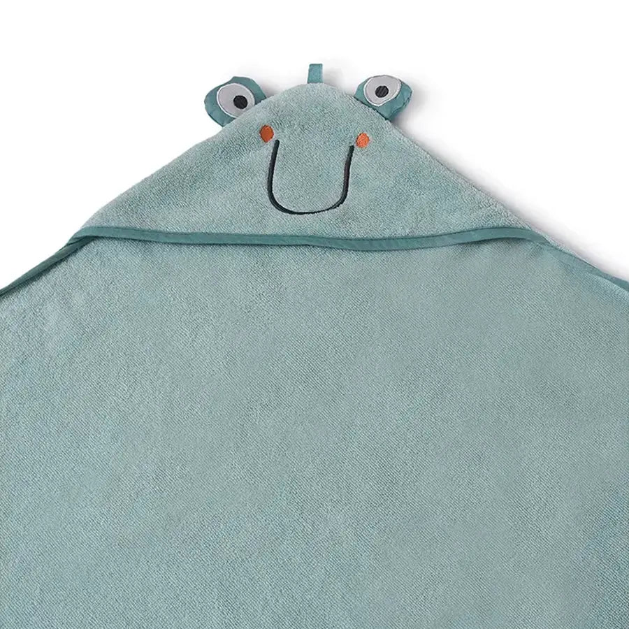 Playful Hooded Towel With Frog Face Hooded Towel 4