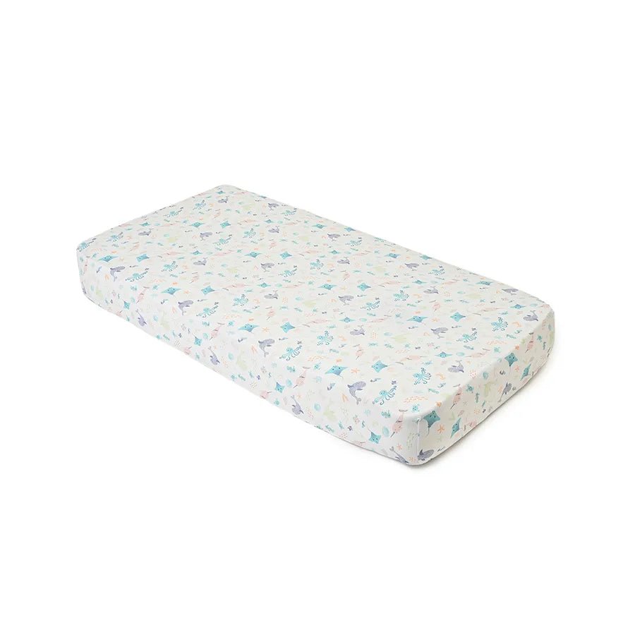 Printed Fitted Cot Sheet- Sea World-Cot Sheet-2