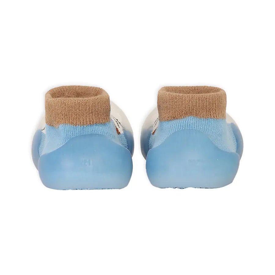Rubber Grip Sole Socks Shoe - Blue Shoes 3