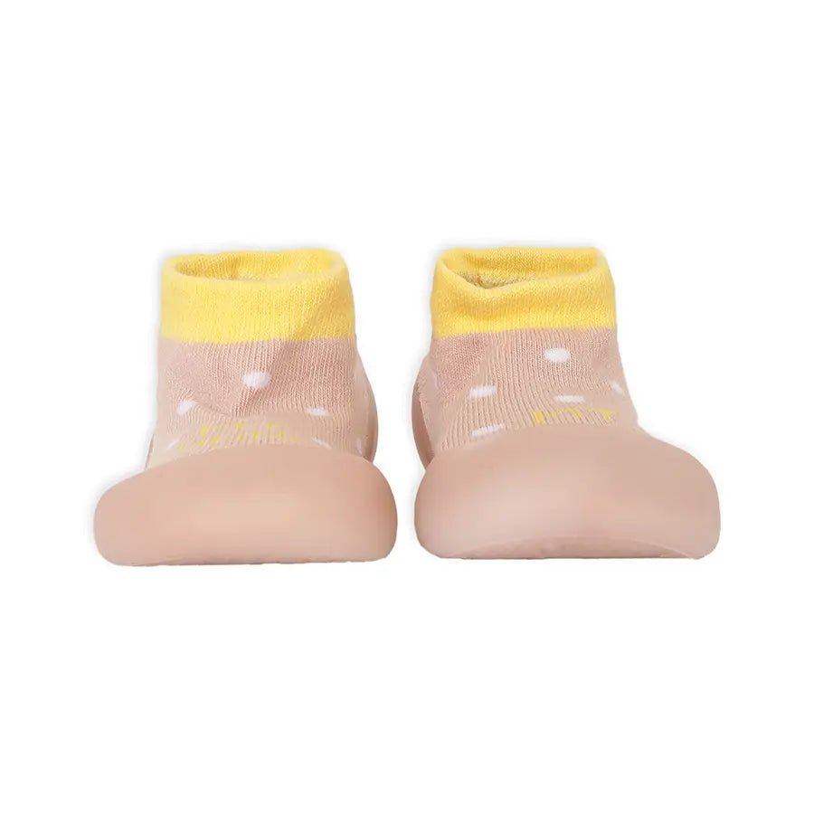 Rubber Grip Sole Socks Shoe - Pink Shoes 4