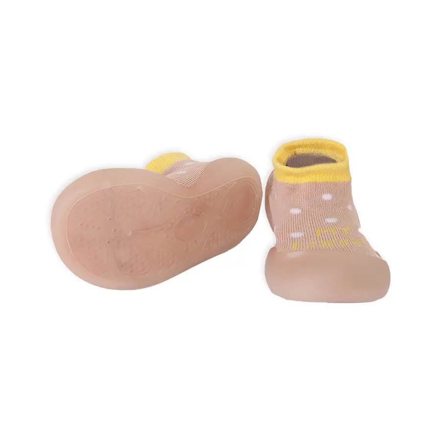 Rubber Grip Sole Socks Shoe - Pink Shoes 3