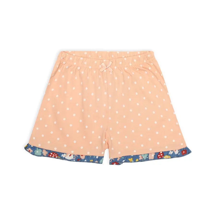 Ruffled Baby Girl Shorts & T-shirt with Blossom Print set-Clothing Set-5