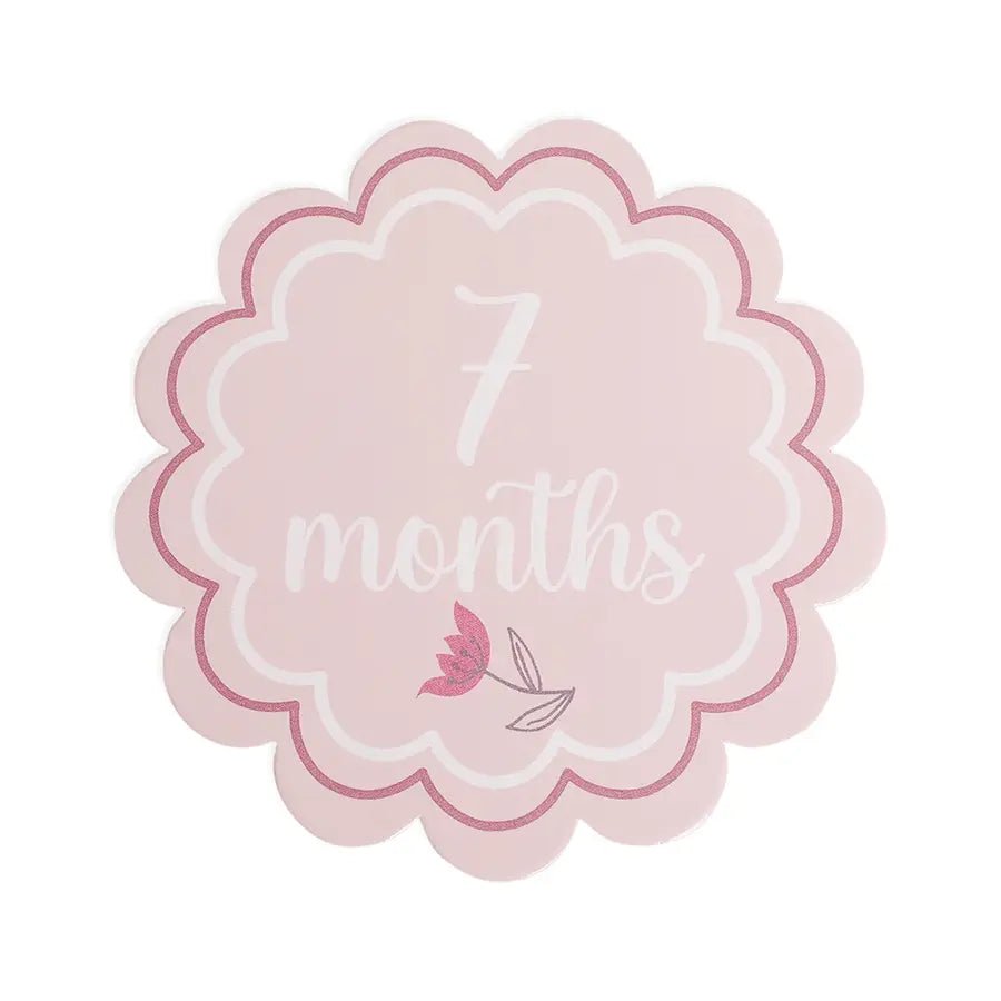Sweet Spring Baby Girl Monthly Growth Milestone Cards Milestone 9