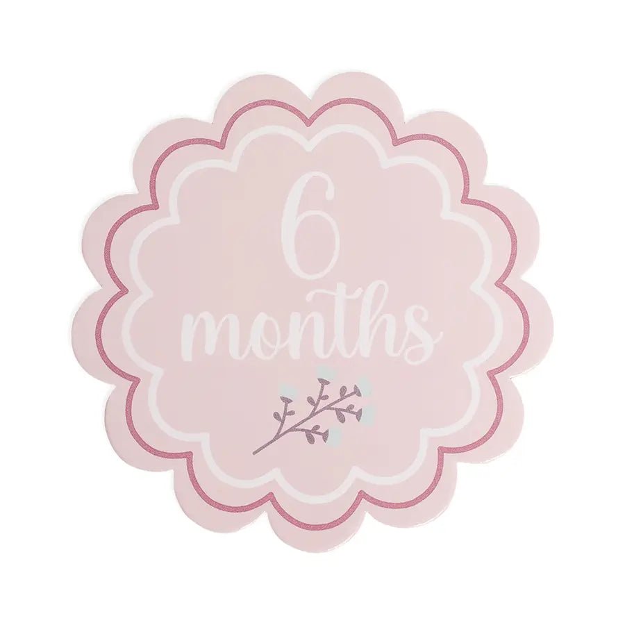 Sweet Spring Baby Girl Monthly Growth Milestone Cards Milestone 8