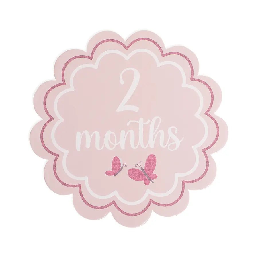 Sweet Spring Baby Girl Monthly Growth Milestone Cards Milestone 4