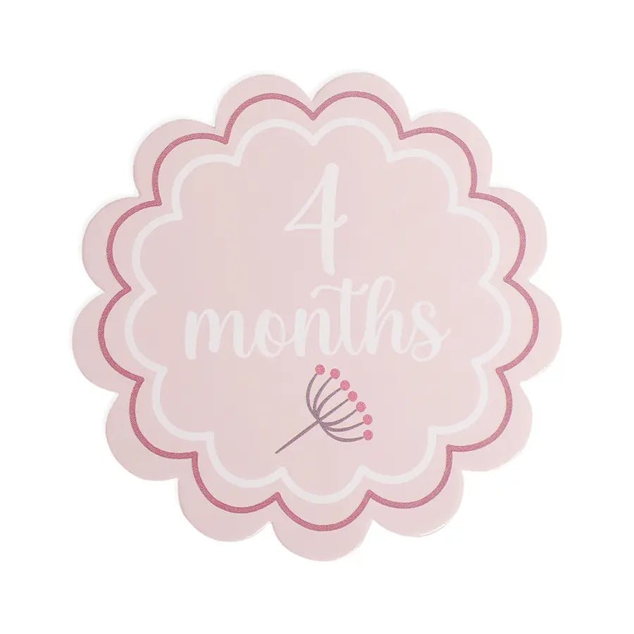Sweet Spring Baby Girl Monthly Growth Milestone Cards Milestone 6