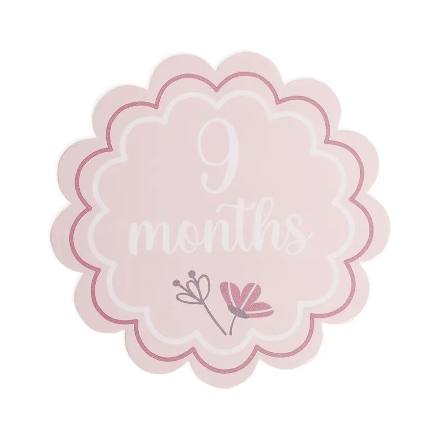 Sweet Spring Baby Girl Monthly Growth Milestone Cards Milestone 11