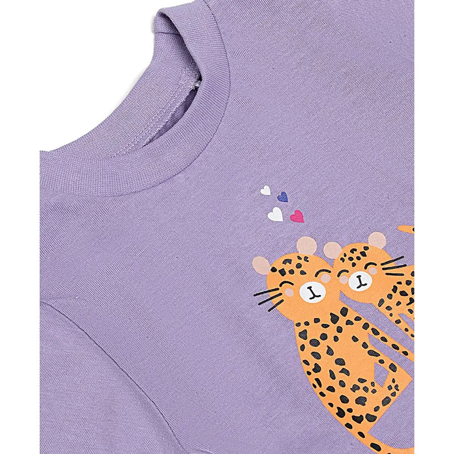 Tiger print half 2024 shirt