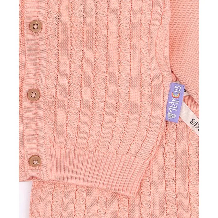 Unisex Cabel Knitted Cardigan with Pyjama Set Clothing Set 7