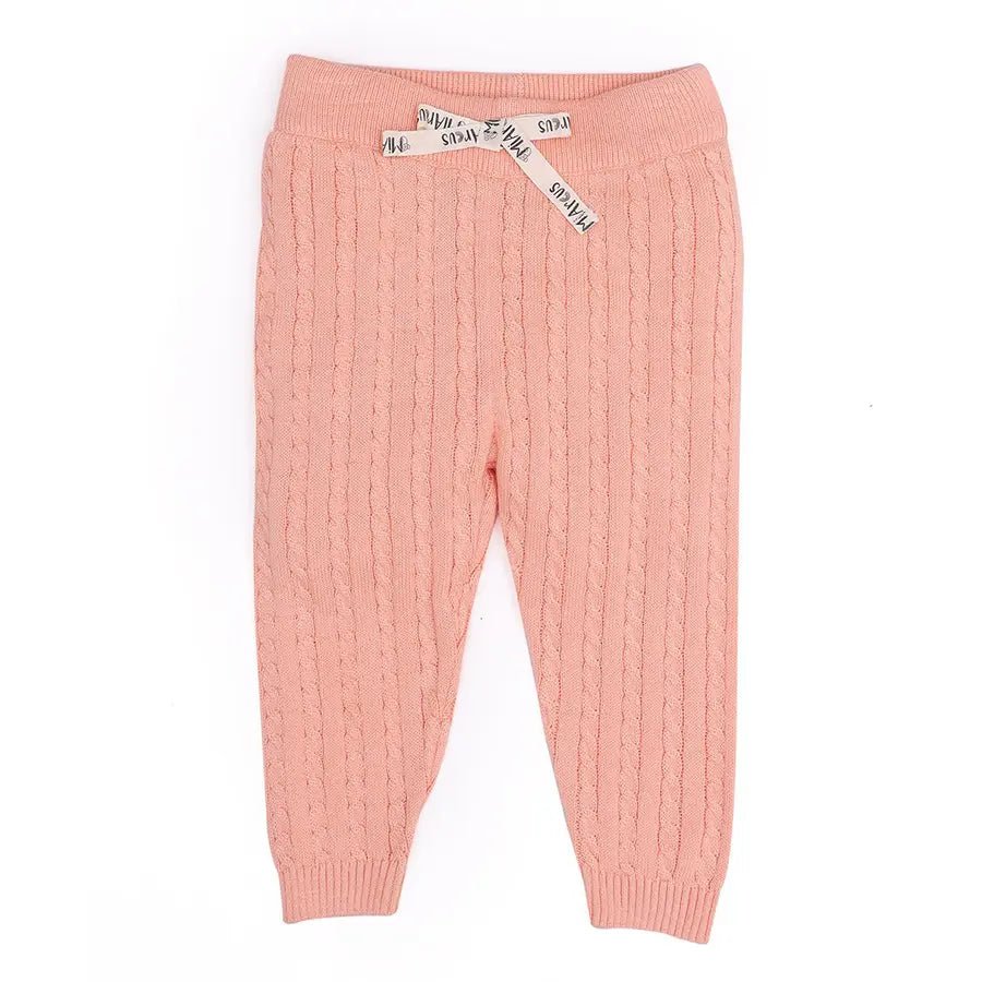 Unisex Cabel Knitted Cardigan with Pyjama Set Clothing Set 3