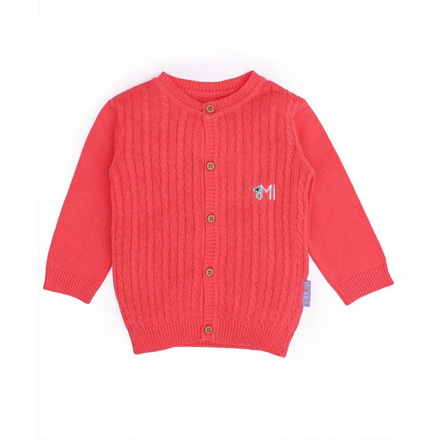 Unisex Cabel Knitted Cardigan with Pyjama Set-Clothing Set-4